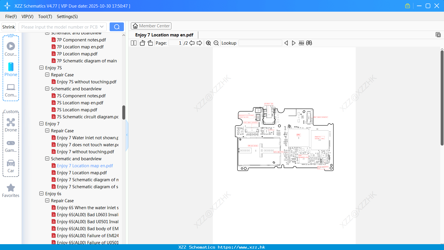 Huawei Enjoy 7 Location Map En